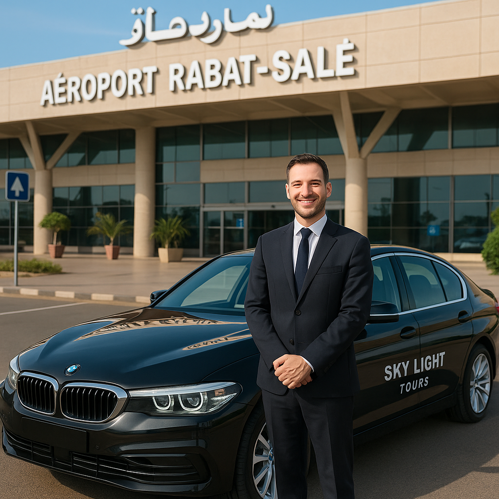 Book your Rabat Airport taxi online with Morocco Taxi Booking. Private, safe, and reliable transfers from Rabat-Salé Airport to Rabat, Kenitra, Salé, Casablanca and beyond. Fixed prices, 24/7 availability, instant confirmation.