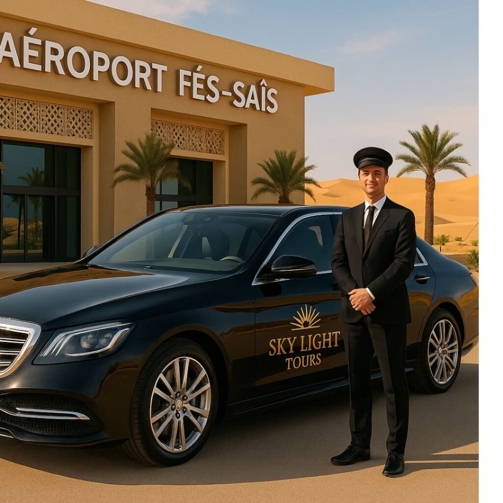 Luxury car airport transfer Fes – private taxi service from Fès–Saïs Airport to city and beyond
